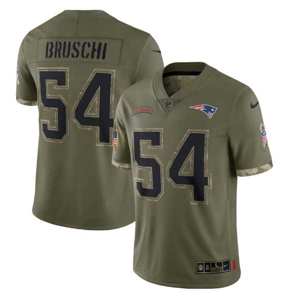 Men's New England Patriots #54 Tedy Bruschi 2022 Olive Salute To Service Limited Stitched Jersey,We sell and wholesale Men's New England Patriots #54 Tedy Bruschi 2022 Olive Salute To Service Limited Stitched Jersey on line form chian!